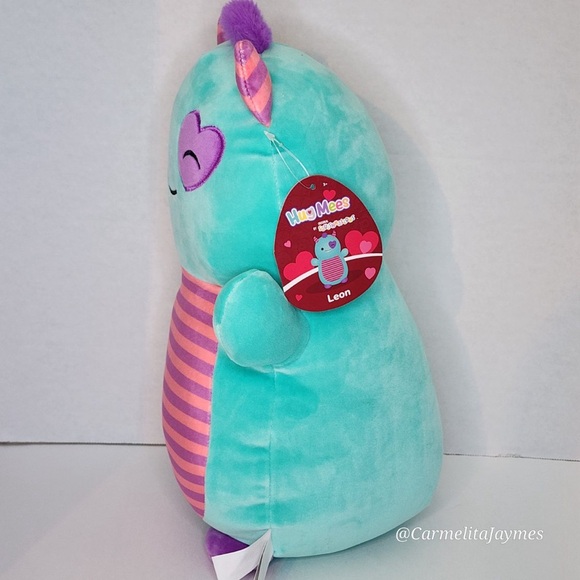 ❤️ LEON 👻 Love Monster HugMee Valentines 2024 Original Squishmallow ☆》NWT ☆》 - Picture 2 of 8
